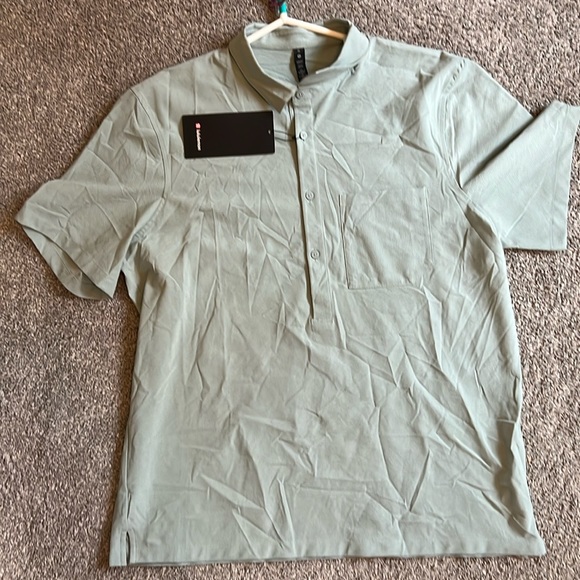 206 NWT Lululemon WovenAir Popover Shirt MEN size XL SVBL - Picture 1 of 4